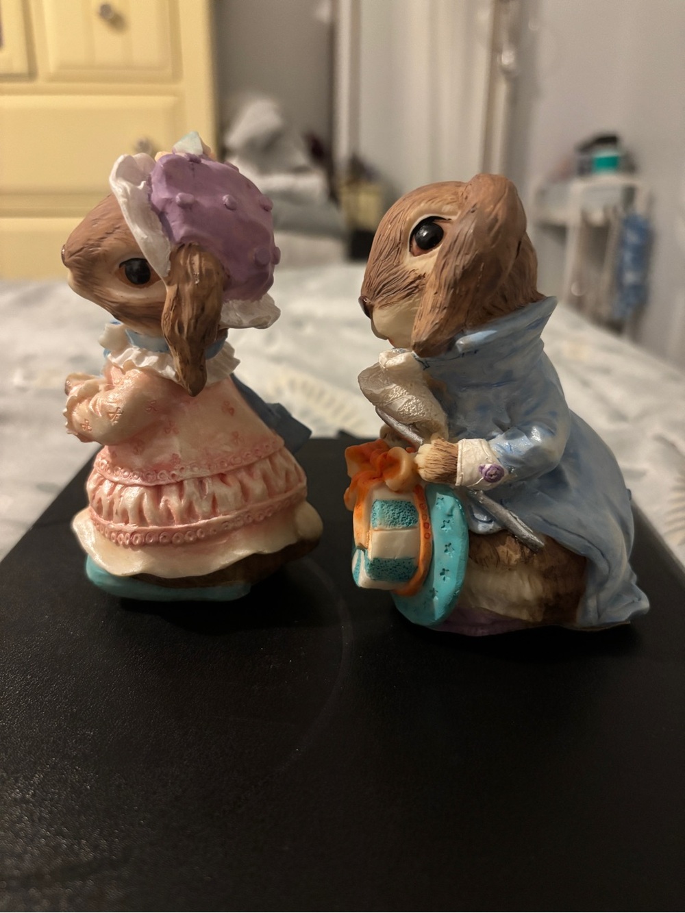 Vintage Bunny Figurine Set of 5 - Picture 3 of 16